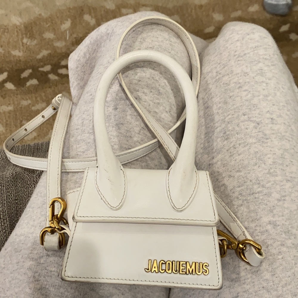 Jacquemus Authentic white le Chiquito mini crossbody bag